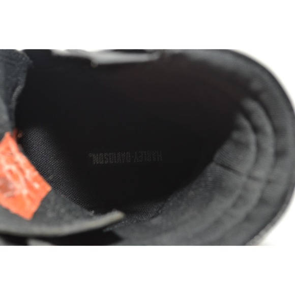 Harley Davidson Biker Boots Mens 9.5 Black 95138 Leather Cap Toe Zip Up/ Lace Up - Picture 10 of 12